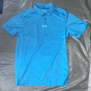 Blue Oakley mens golf shirt